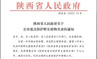 陜西省微生物研究所參與新版《陜西省重點(diǎn)保護(hù)野生植物名錄》修訂工作